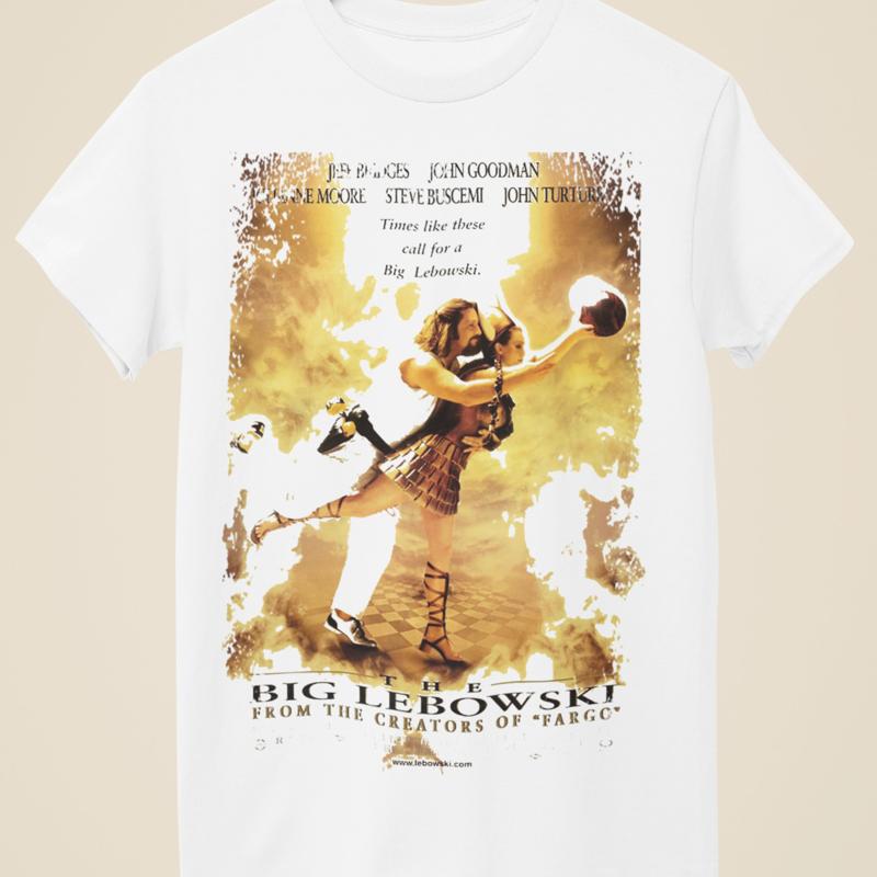 The Big Lebowski - Movie Poster Inspired Unisex White T-Shirt S