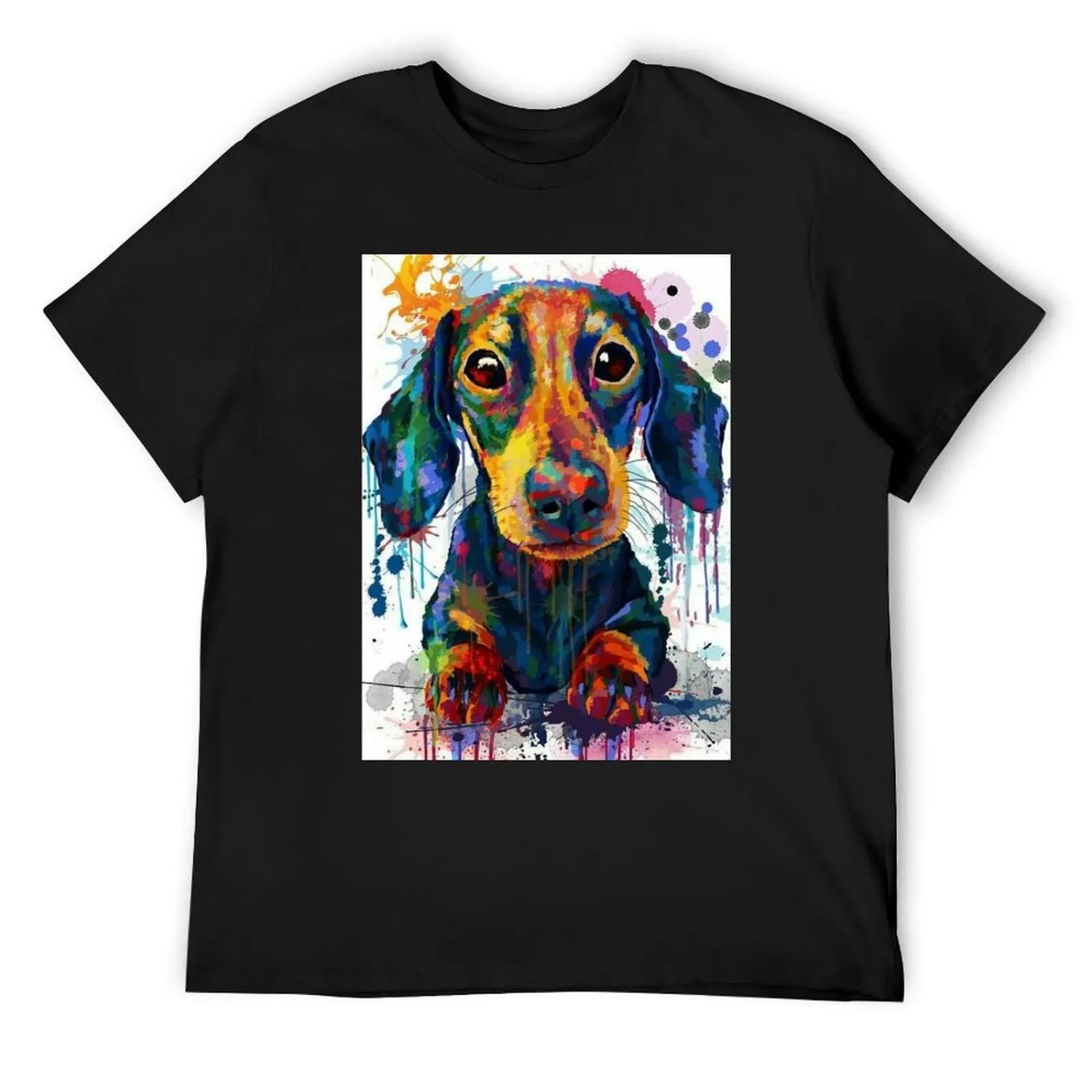 

Dachshund Dog Art T-Shirt anime tshirt football t shirt blacks funny t shirts for men XXXXXL чорний
