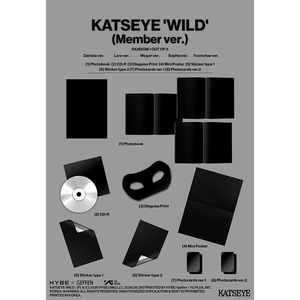 [pre-order] KATSEYE 3rd EP Album - WILD (Member ver.)