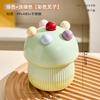 Cute Mushroom Fruit Fork Set, Stainless Steel Dessert Fork with Ceramic Storage Jar, Creative Home Tableware Set