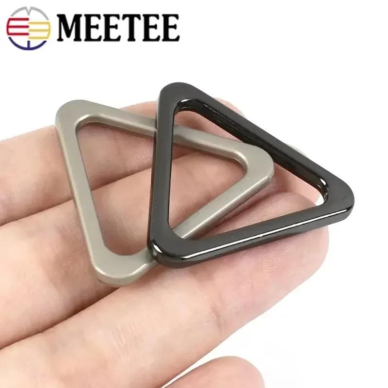 5/10Pcs Meetee 20-40mm Triangle Metal Ring Buckles Bag Strap Dog Collar Webbing Clasps Clothes Belt Hooks Hardware Accessories