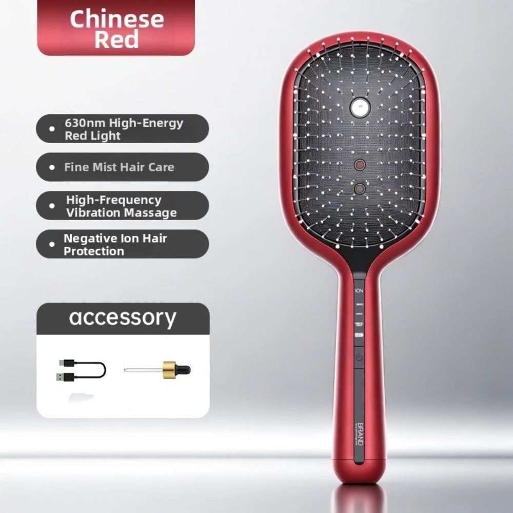 Multi-Function Red Light Spray Massage Comb Anti-Frizz 2-In-1 Misting Hair Brush Mother'S Day