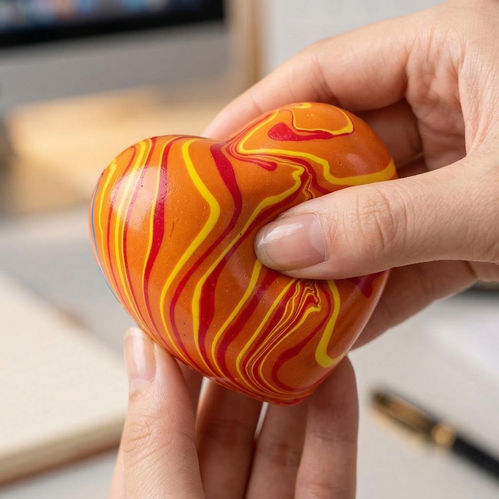 Squishy Heart-Shaped Maltose Fidgets Toys Soft Mochi Anti Stress Squeeze Toy Transparent Square Decompression Gifts for Friend