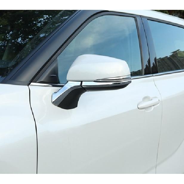 Chrome Rear View Side Door Mirror Strip Trim Fit For Toyota Highlander 2020-2023