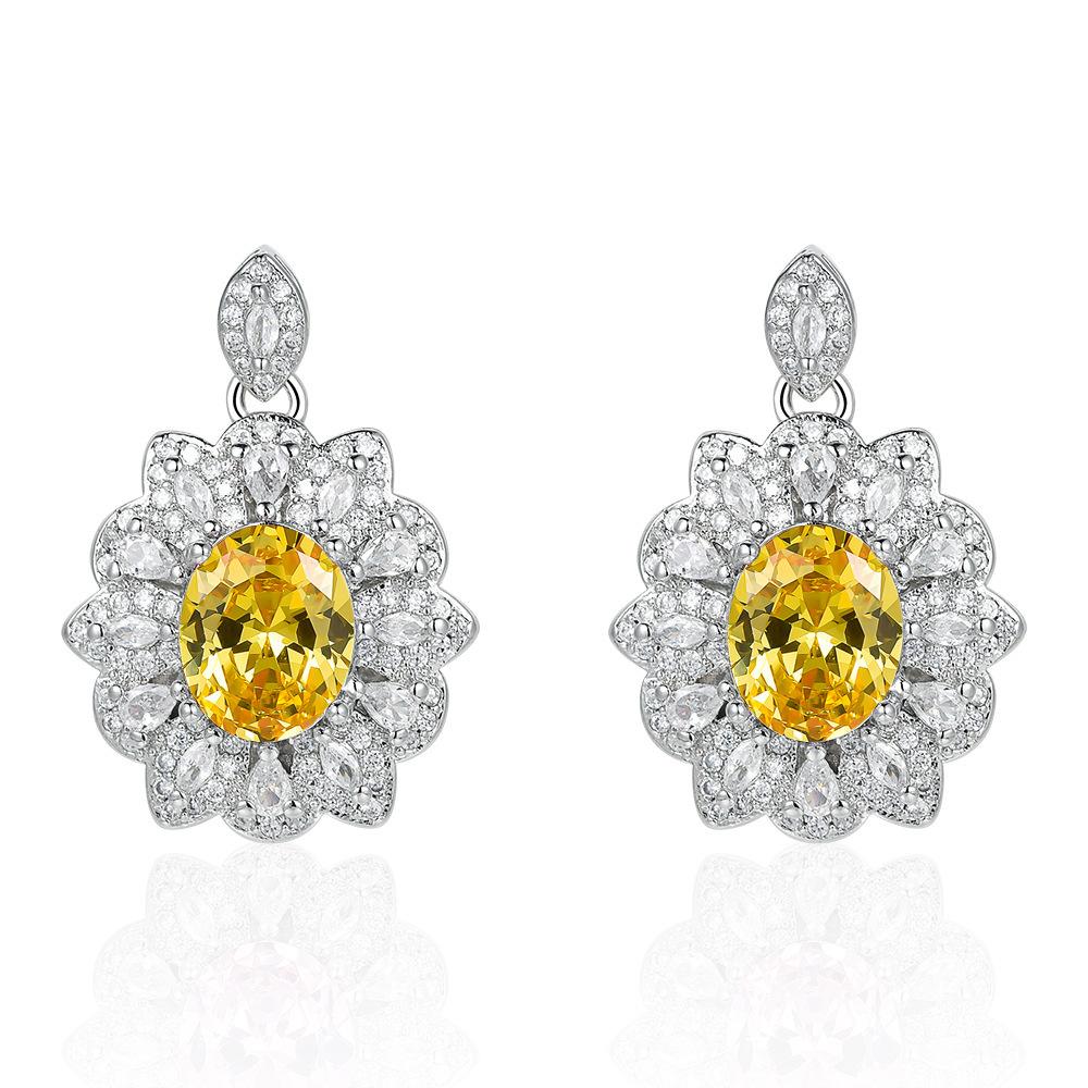 Hot mining explosion full of diamonds, colorful treasures, large flower necklaces, rings, European and American studs.