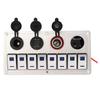 Rocker Switch Panel 8 Gang 12‑24V 5 Pin Blue Light Toggle On Off Lights Control Switch Panel