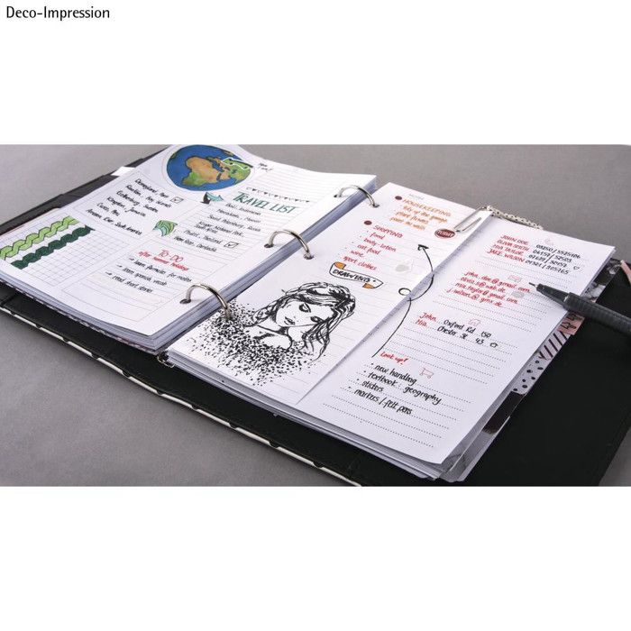 Bullet Journal Stickers 4 Sheets - White, Red, Black