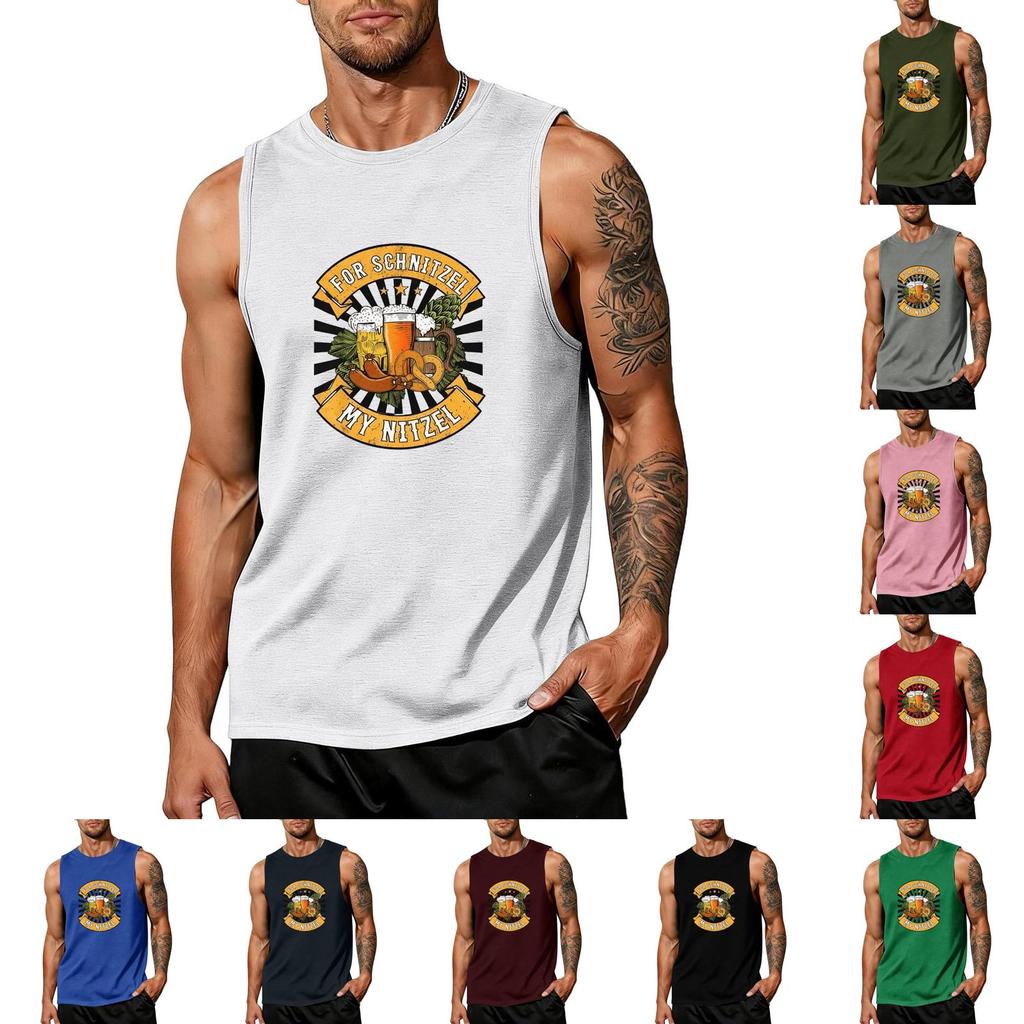 Men's Loose Fit Sleeveless Tank Top Casual Summer Daily Wear Breathable Lightweight Fabric Comfortable Fit Graphic Print