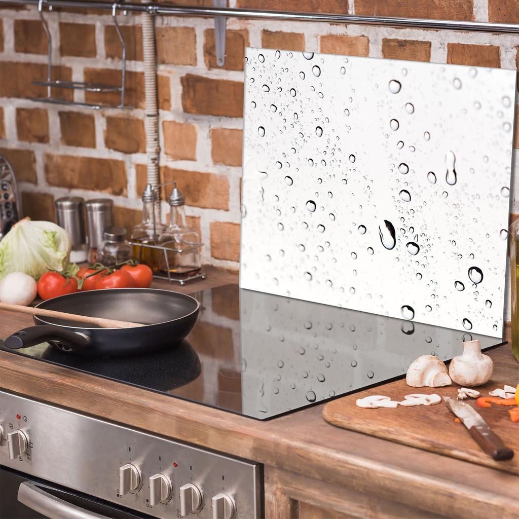 Glass Protective Stovetop Plate 60x52 Drops