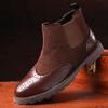 New men's shoes autumn and winter shoes British leather Martin boots men's Brock Chelsea short boots one-pedal men's shoes