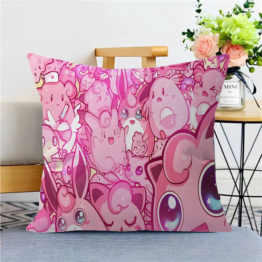 

P-pokemon Jigglypuff Pillow Gifts Home Office Furnishings Bedroom Sofa Car Cushion Cover Case 45x45cm 12x12Inch