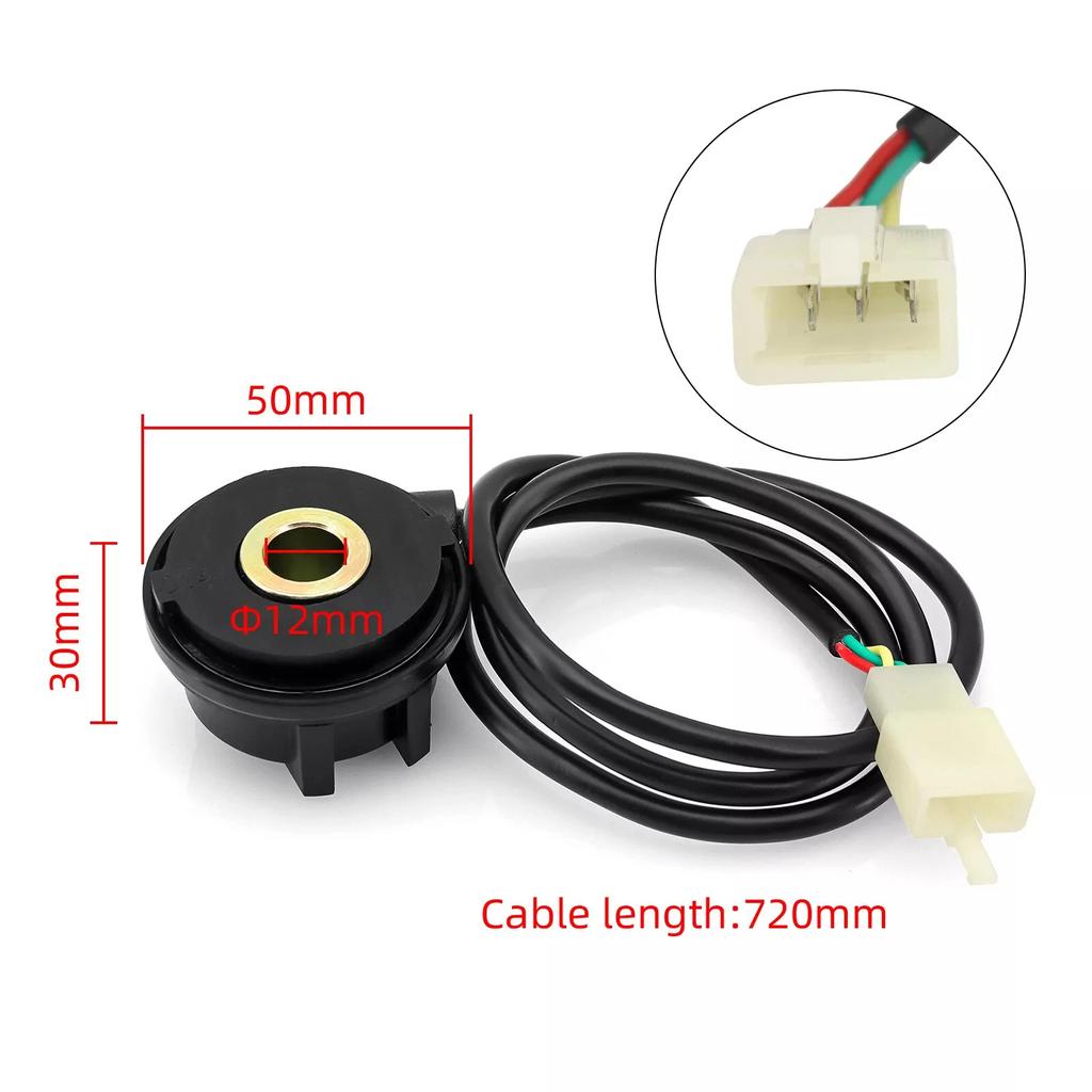 3 Pin Motorcycle Speed Sensor 12V Digital Motor Speed Meter Cable Mileage Assembly Replacement