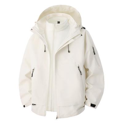 Couple Large Size Three-in-one Men's Jacket Windproof Jacket Large Size Removable Two-piece Cover
