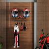 Elegante Portacasco in Legno Naturale da Parete per Decorazione Casa Moderna Installazione Facile Organizer per Stoccaggio