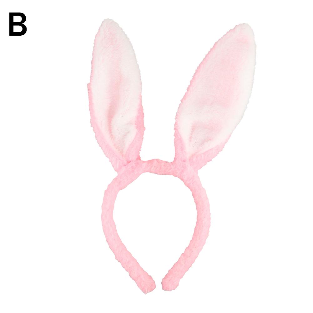 Easter Bunny Ears Headband Plush Rabbit Ear Hairband For Kids Adults Easter Party Favors Costume Accessory Holiday Decoration