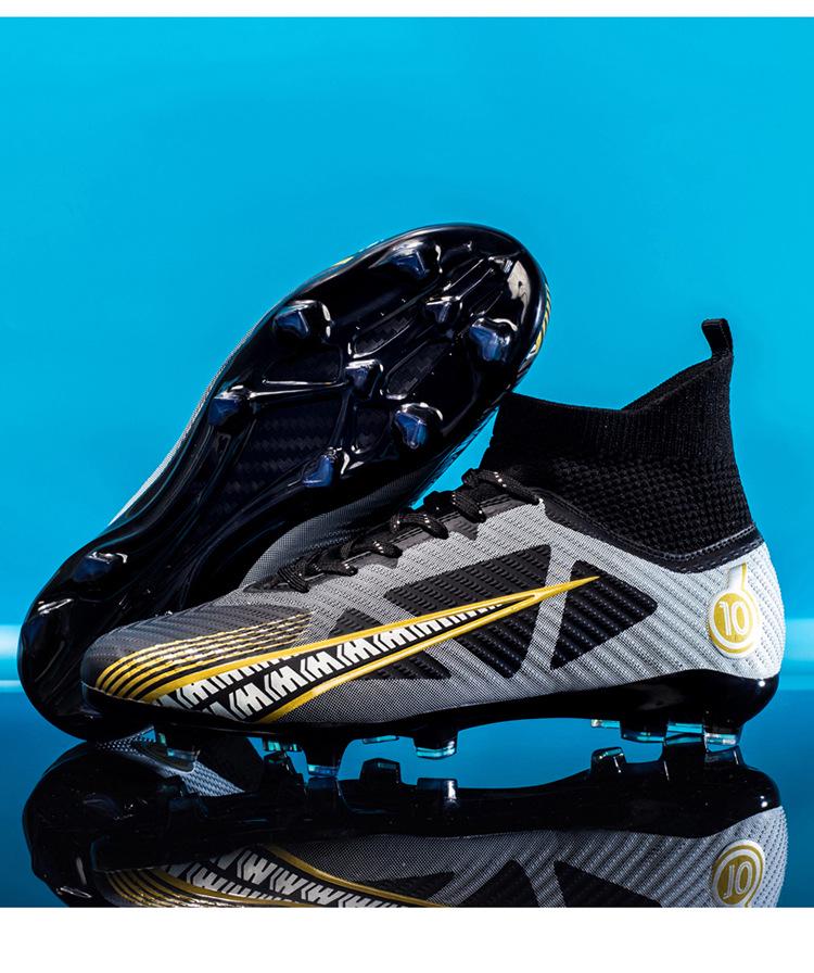 High-Top Youth Football Boots with TF and AG Studs for Boys and Girls