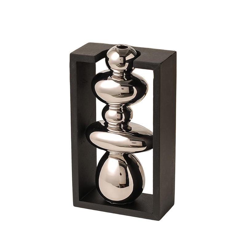 

1 шт. Контейнер для сухоцветов, роскошный контейнер для цветочной композиции, простота настольного украшения, скандинавский стиль 21,5x12x6 см