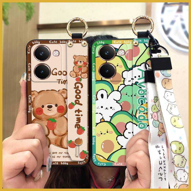 Shockproof Silicone Phone Case For Realme P3 Ultra 5G Anti-dust Protective Kickstand Cute Soft Case Anti-knock Ring