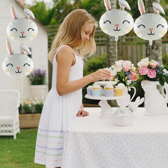 Easter Balloon Useful Durable Eco-friendly Happy Rabbit Party Decoration Scene Layout Prop