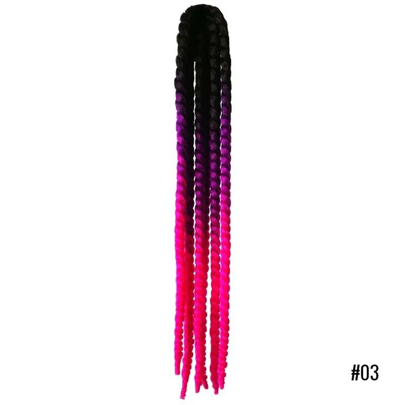 60cm Punk Style Motorcycle Scattered Gradient Ramp Helmet Braids Twist Braid Horn Motocross Motorbike Off Road Moto Decor Braids