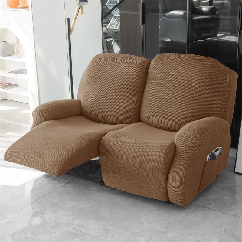 2 Seater Jacquard Recliner Sofa Cover Elastic Sofa Protector Relax Armchair Covers Stretch Couch Slipcover