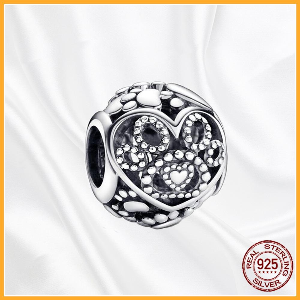 Authentic Sparkling Plata Copper Dangle Charms Fit Original Bracelet Beads Pendant Women Diy Jewelry Gift