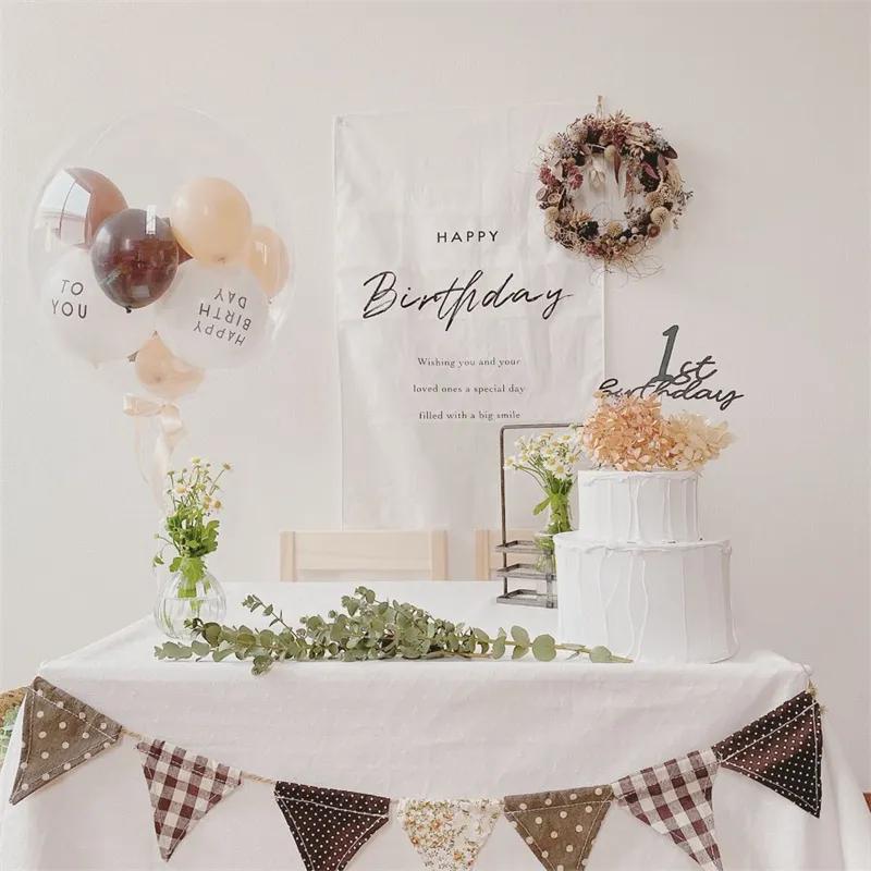 

Надпись С Днем Рождения Декорация Фон Настенный Гобелен Детская Взрослая Вечеринка Маленькие Фоны Реквизит для Фото Домашний Декор 75x58см 75x58cm