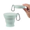 Travel Portable Washing Cup Fashion Travel Silicone Cup Outdoors Silicone Folding Cup with Hanging Hole Creative Water Cup