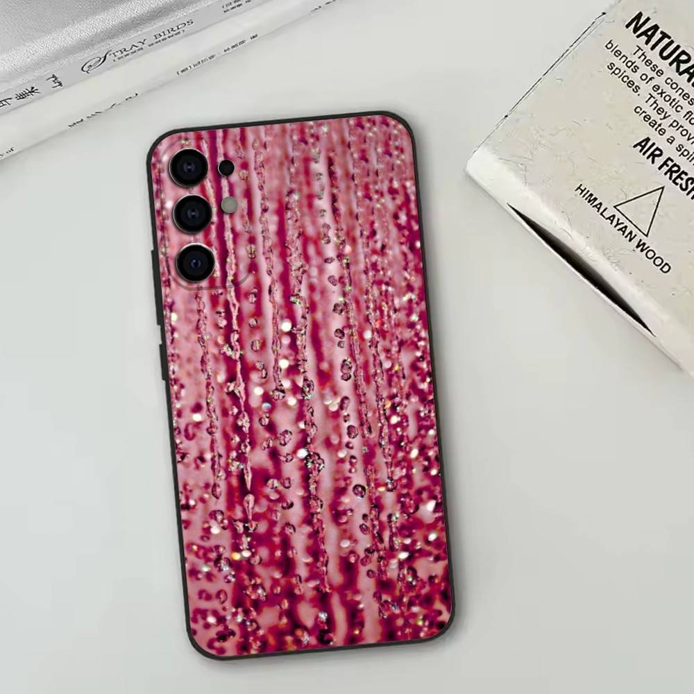 Luxury Bling Glitter Flash   Phone Case For Samsung S25,S24,S21,S22,S23,S30,Ultra,S20,Plus,Fe,Soft Silicone Black Cover