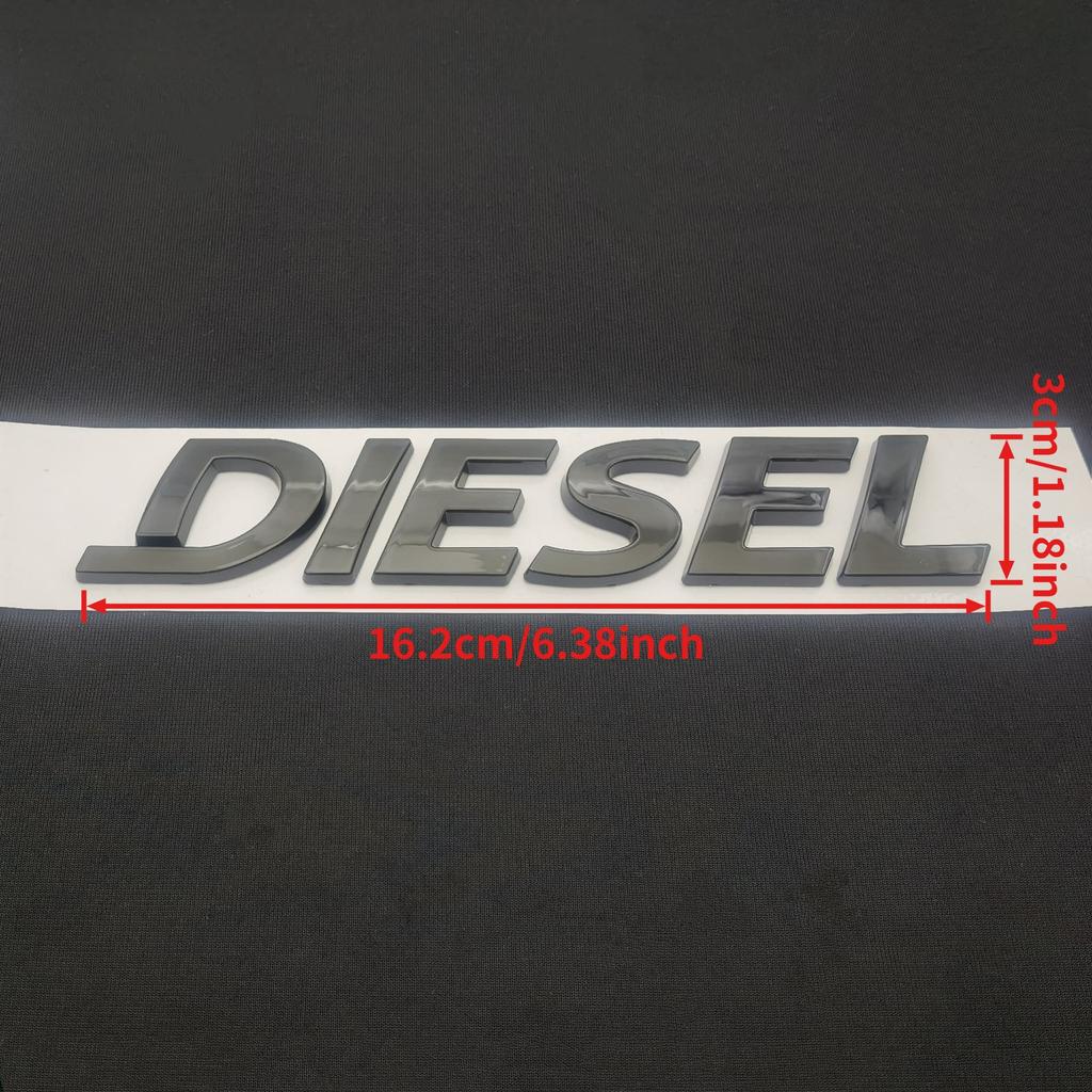 1 Stück 3D ABS DIESEL Buchstaben Logo Auto Heckklappe Seitenkotflügel Emblem Abzeichen Aufkleber für Dieselfahrzeug