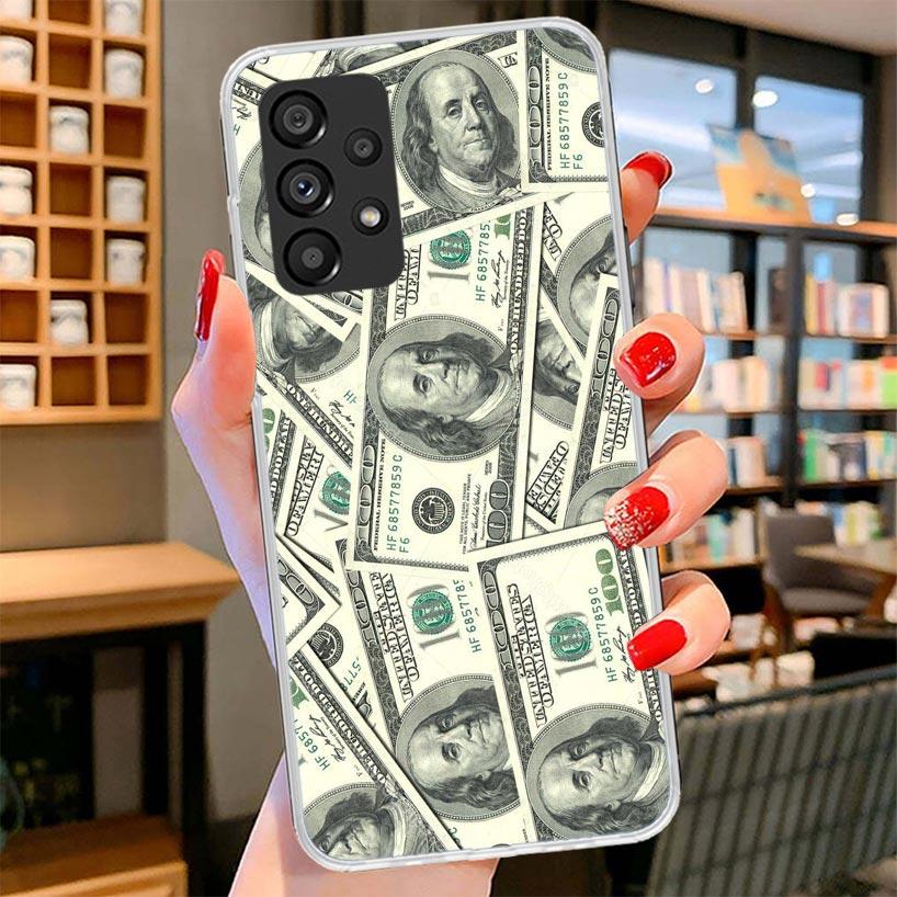 Banknote Dollar Cash Money Phone Case For Samsung Galaxy A17 A37 A57 A16 A26 A36 A56 A15 A25 A35 A55 A14 A24 A34 A54 A13 A23 A33