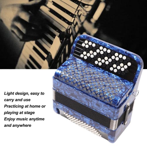62-key Accordion, Dynamic Sound, Wide Range of Tones, ABS