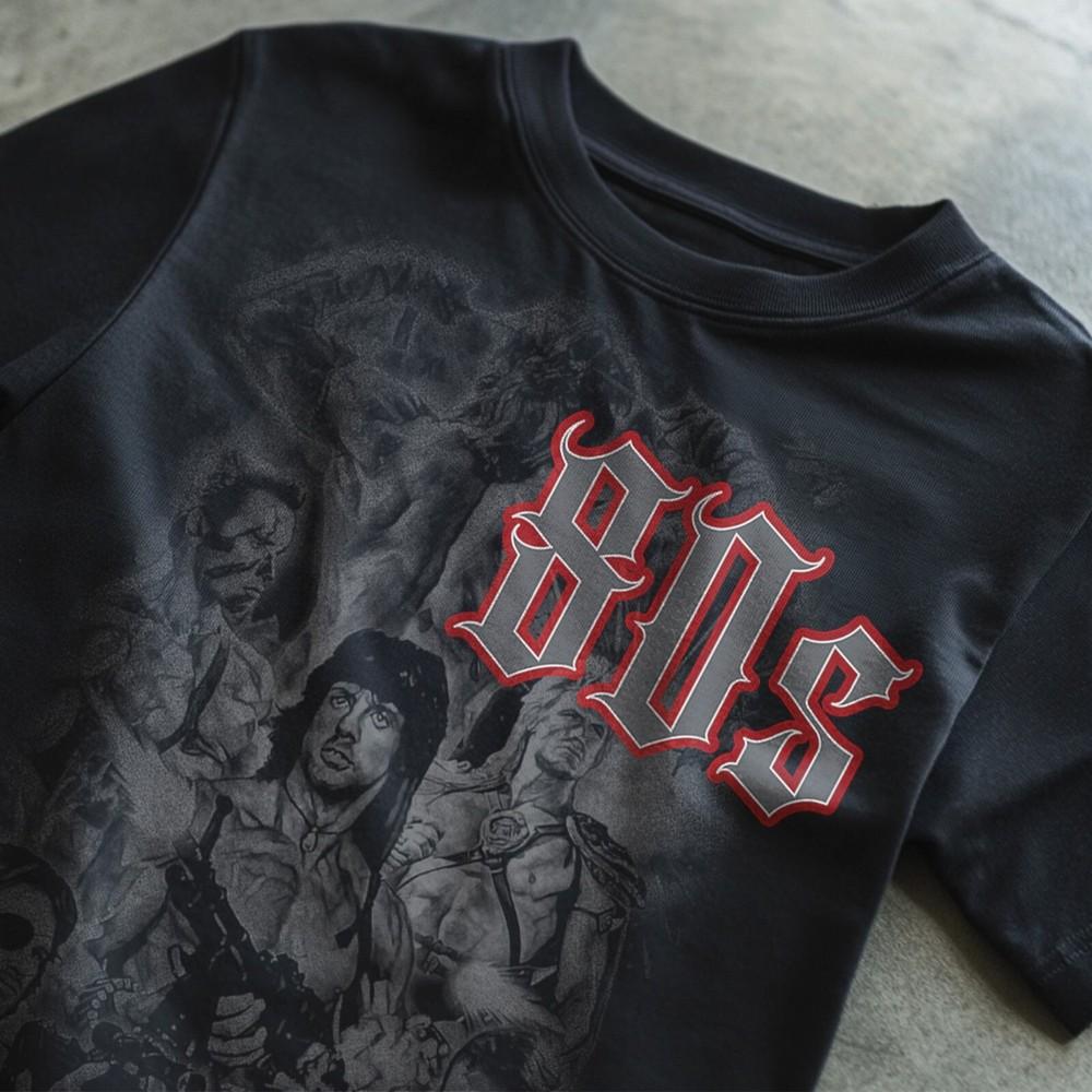 

Футболка 80s Movies Arnold Schwarzenegger Stallone Van Damme Lundgren Actionhero 2XL