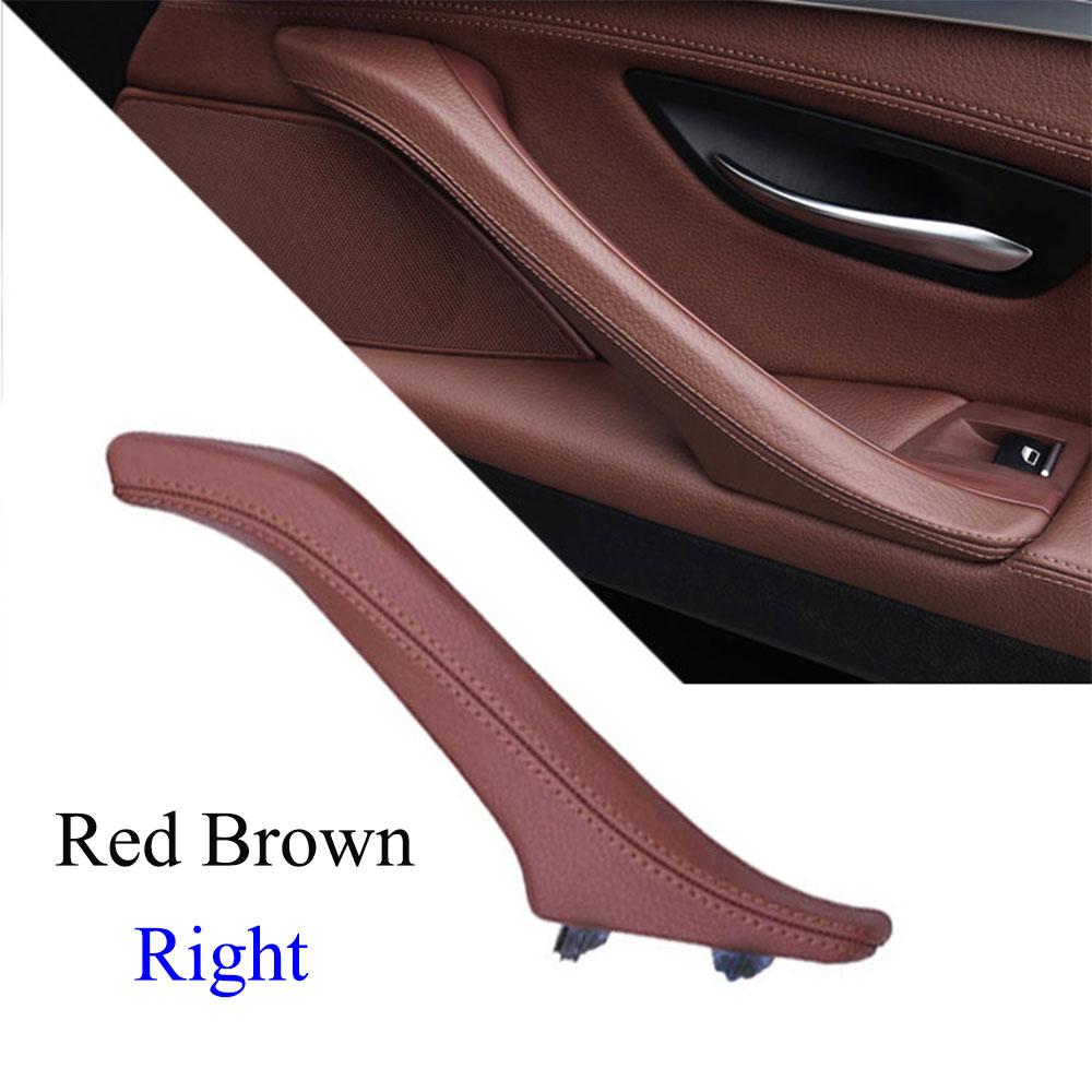 Manija Interior de puerta de pasajero, conjunto de manija de cuero de repuesto para BMW 5 Series F10 F11 F18 520i 523i 525i 528i