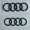4-Ring Logo ABS Silver/Black Car Hood Front Bonnet Grill Rear Trunk Emblem Badge Sticker For Audi A3 A4 A5 A6 A7 Q2 Q3 Q5 Q8 TT
