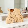 Holz Elefantenfamilie Puzzle Personalisiert 2/3/4/5 Familiennamen Elefanten Skulptur für Einweihungsdekor Weihnachten Muttertag Vatertag Geschenke