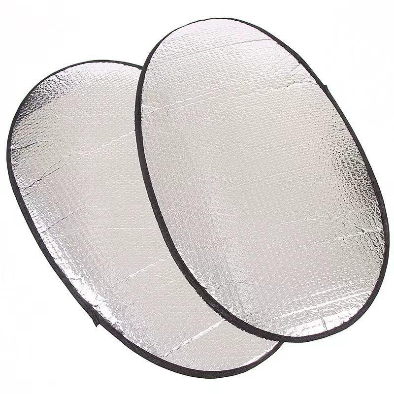 Sunscreen Electric Car Seat Cover with Aluminum Foil Film - Heat Insulation Reflective Design for Car and Motorcycle