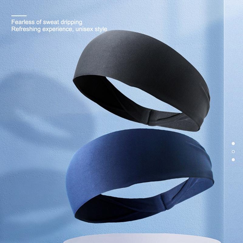 Simple Breathable Sport Headband Unisex Stretch Sweat Head Hair Bands For Running Gym Yoga Badminton Outdoor Sports