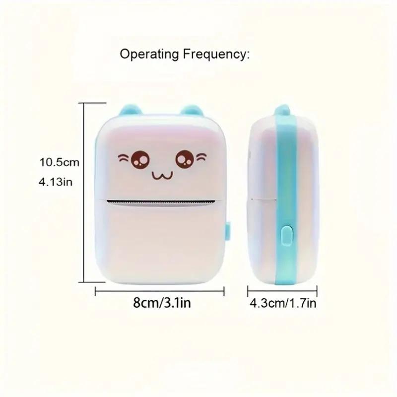 Portable Thermal Printer with USB Charging, Suitable for Printing Photos and Labels