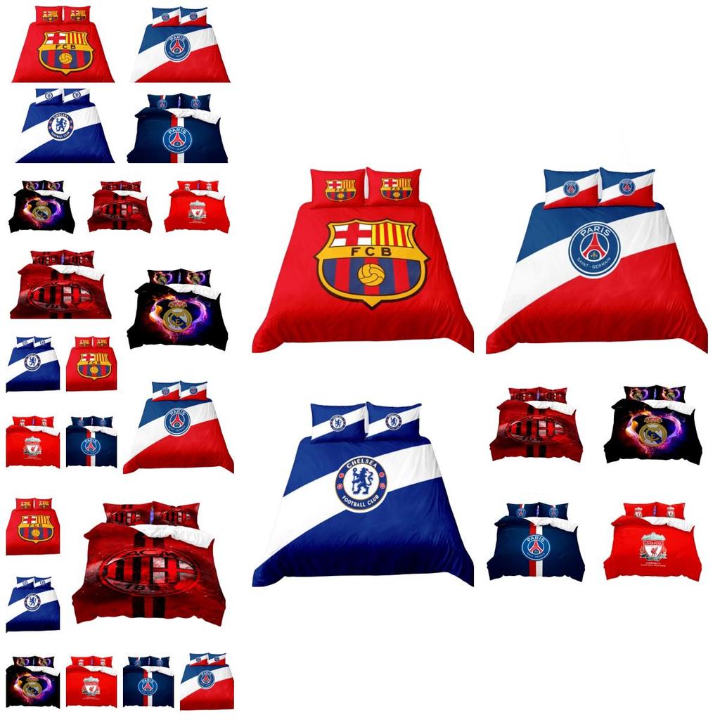 Football Bedding Set Polyester Material Includes Duvet Cover And Pillowcase