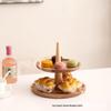Abay Three-Tier Solid Wood Fruit and Snack Serving Plate