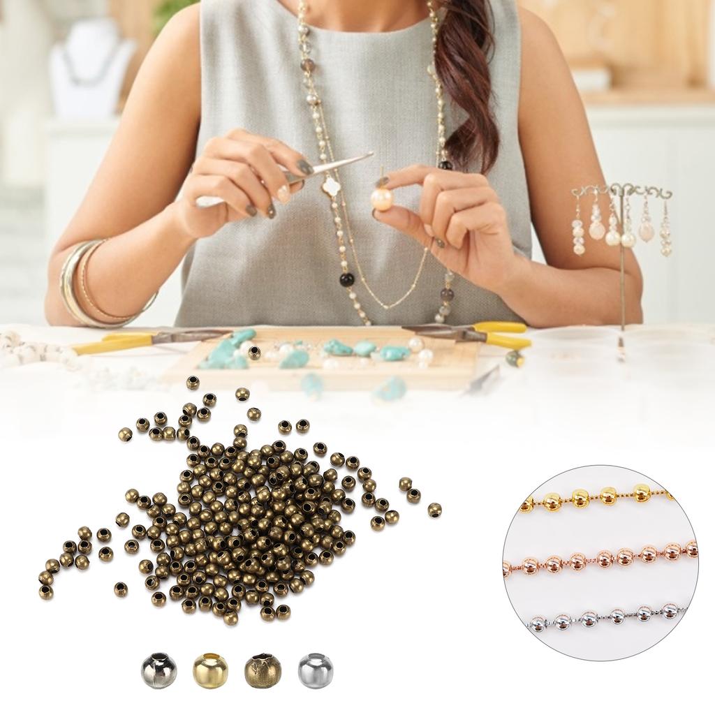 200Pcs Jewelry Beads Simple Material Bracelet Necklace Accessories Partition Beads for DIY Jewelry