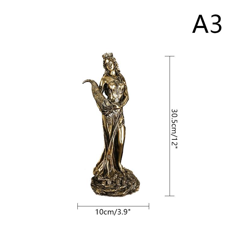 1 Piece Of Goddess Of Luck Jewelry Resin Goddess Of Wealth Statue Small Ornaments Used For Bookshelf Home Living Room Office