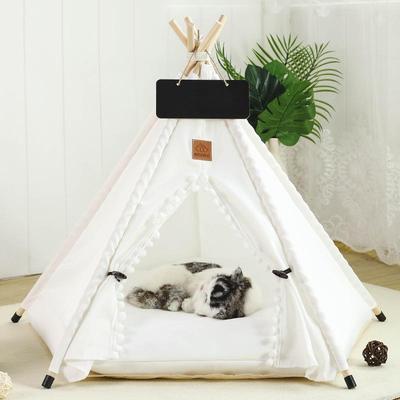 Waschbares Haustierzelt: Halbgeschlossenes isoliertes Katzenhaus & faltbares Hundebett.