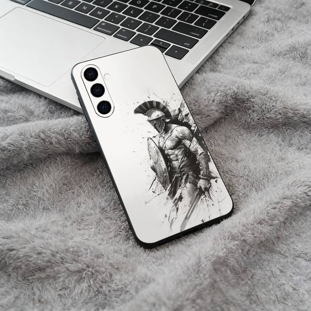 

Cool S-Spartan Phone Case For Samsung Galaxy A73,A71 A72,A70,A53,A52,A51,Soft Silicone Black Cover Samsung a714g