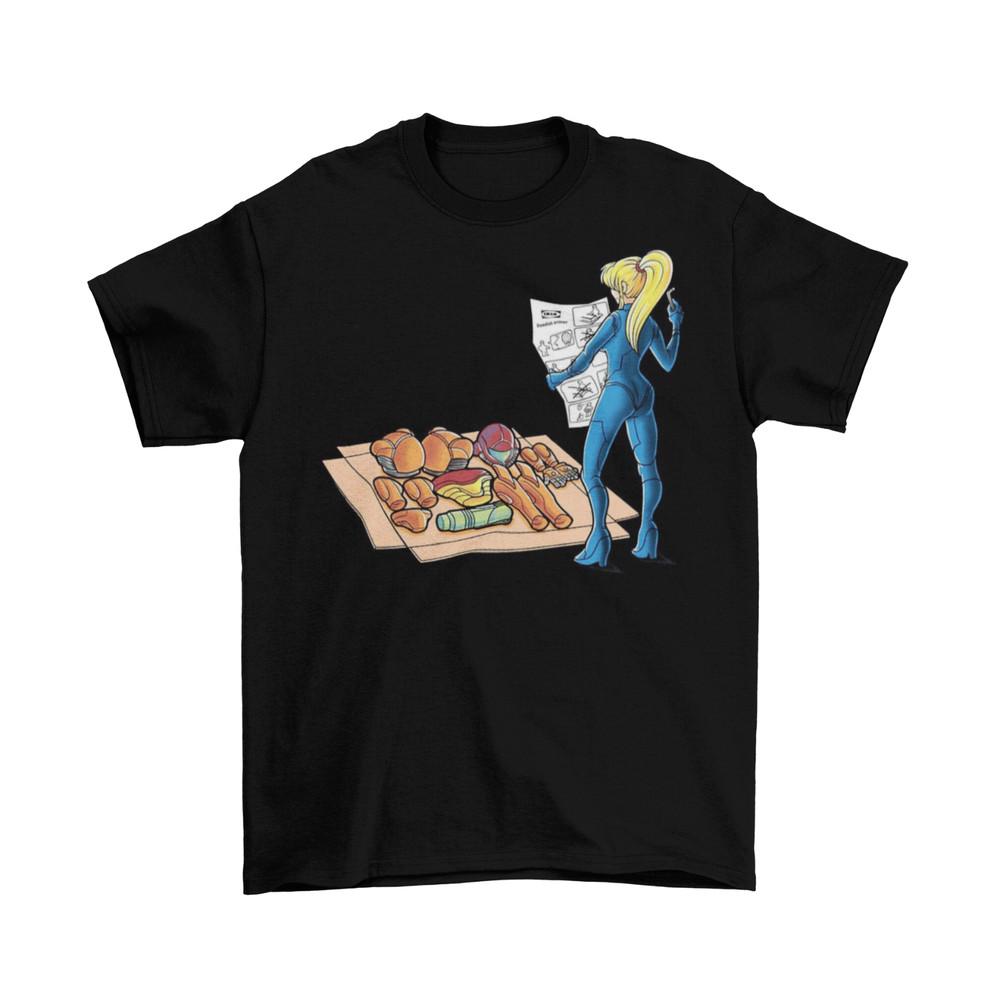 Футболка Samus Metroid Returns Унисекс Хлопок Смешная Игра Nintendo Размеры Ikea Новая Унисекс Футболка XXL