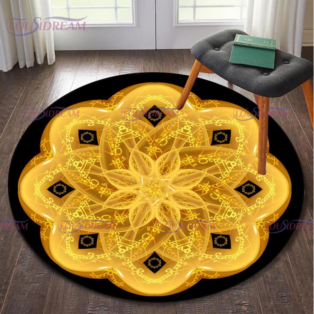 

Домашний круглый ковер серии L-Lord of The R-Rings, противоскользящий ковер для детской спальни, гостиной, круглый коврик для ползания с узором огненных глаз