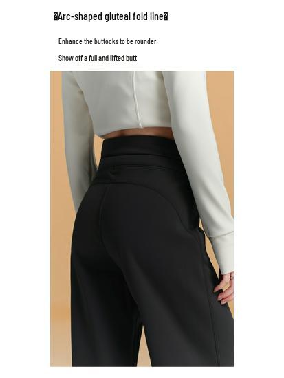 Plus Size Women's Extra Long High Waist Fleece Yoga Pants, Tall Fit, Loose Straight Leg, Casual Wide Leg, Winter Sportswear.