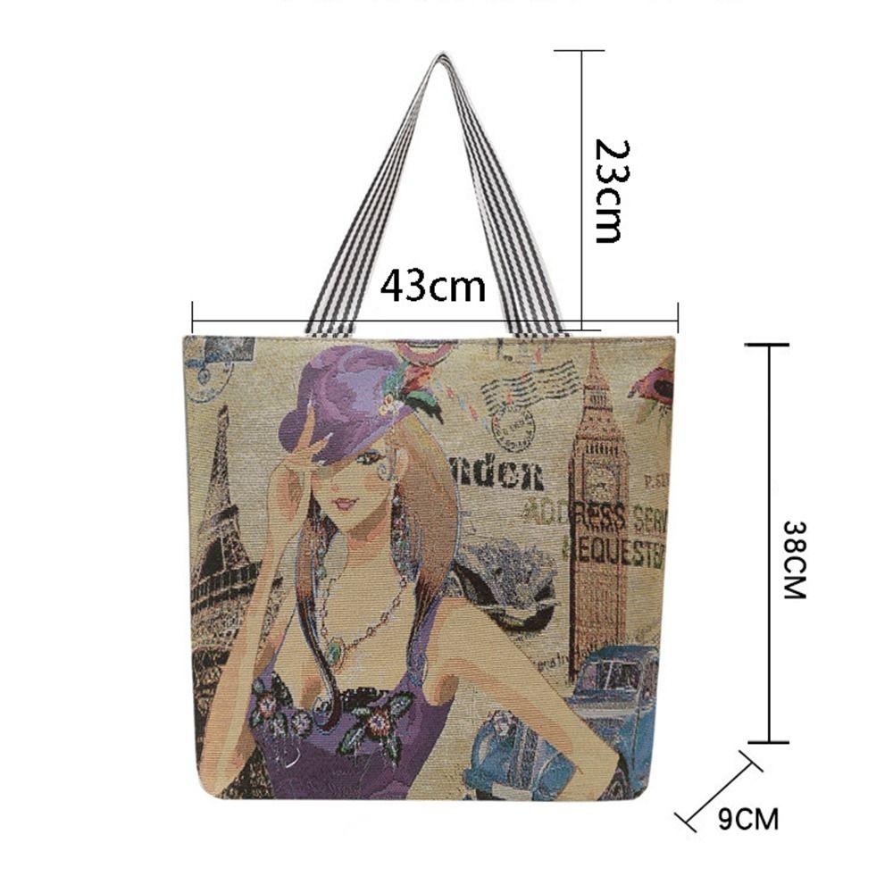 Embroidery Handbag Large Capacity Underarm Bag Fashion Tote Bags