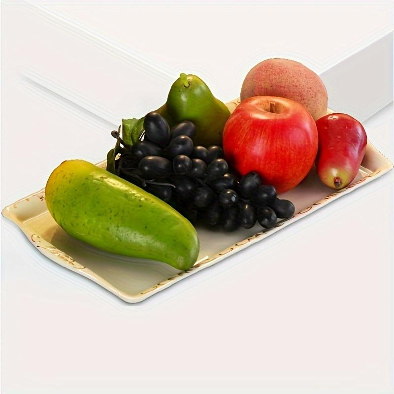 Luxury Porcelain Square Tray Floral Ceramic Plate for Cake, Fruit Tea Party